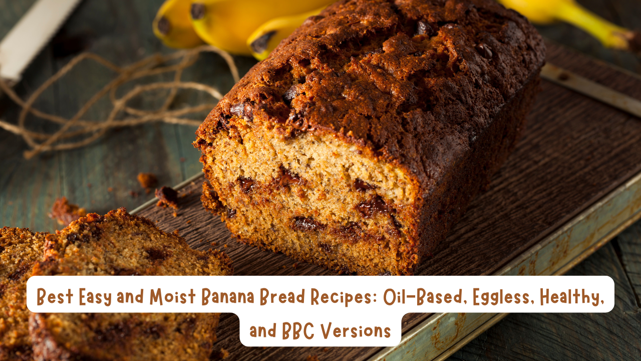 Best Easy and Moist Banana Bread Recipes: Oil-Based, Eggless, Healthy, and BBC Versions