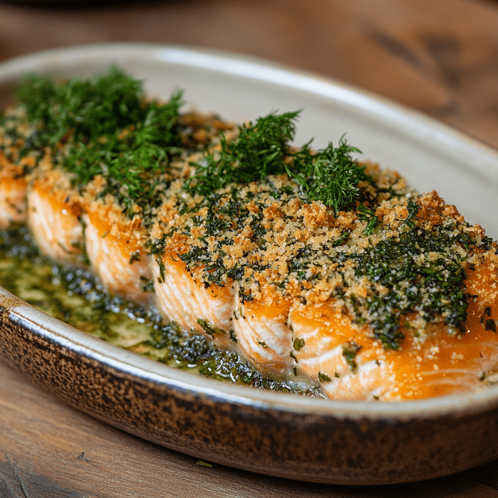 healthy herb-crusted baked salmon with citrus glaze recipe for christmas